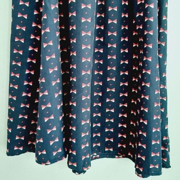 MAX C London Waist-Defined Knee Length Midi Dress Navy Blue Sz S - Picture 5 of 11